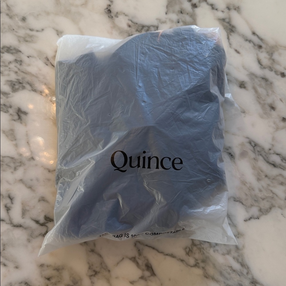 NWT Quince Italian Maternity One-Piece Ruffle Wrap Swimsuit Navy Blue Sz Large - Picture 11 of 11